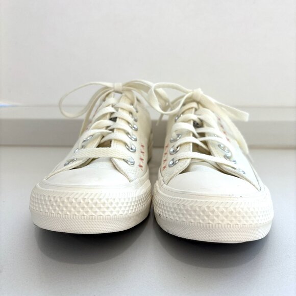 Converse Chuck Taylor All Star Ox Floral Embroidered Sneakers Egret Green NEW - Picture 3 of 8